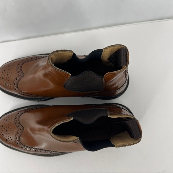 lo.white Classic Brown Brogue Chelsea Boots main image 6